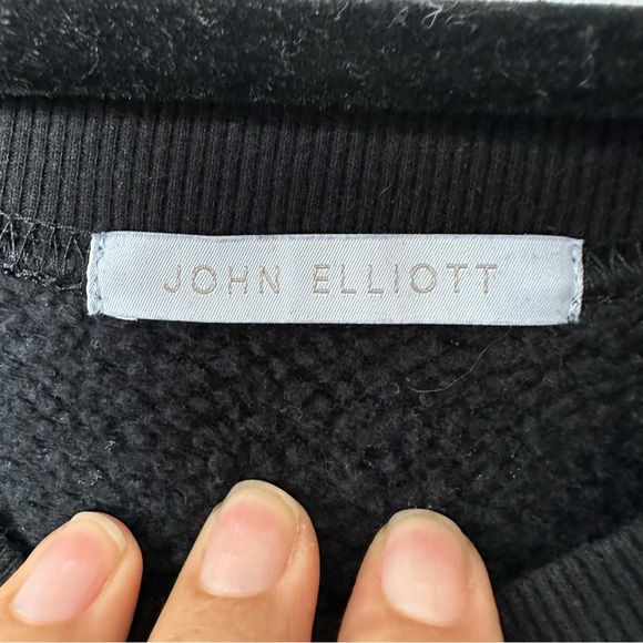 John Elliott Black Sweatshirt Crewneck Black comfort errands modest  Large - Picture 7 of 12